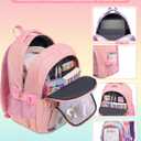 Unicorn Girls Backpack with Lunch Box for Kids Gradient Rainbow Glitter Bookbag for Age 4-6 6-8 8-10 School Bag for Primary Kindergarten Elementary Pre School Aesthetic Lightweight Mochila Para Nias (Macaron)