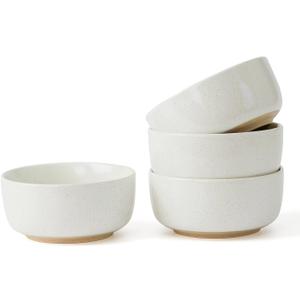 famiware Milkyway Cereal Bowl, Soup Bowls for 4, 25 Ounce Bowls Set for Kitchen, Bowl Set for Cereal Soup Rice Pasta Salad Oatmeal, White