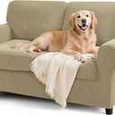 SUBRTEX 5 Pieces Stretch Sofa Slipcover Sets Couch Cover Sets Backrest Cushion Covers Furniture Protector Collection Set for Oversize Sofa Loveseat Chair Slip Covers (Medium, New Khaki)