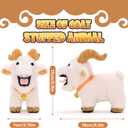 FunisFun Goat Plush with Bell, Goat Stuffed Animal with Funny Screams Sound, Gag Gift for Adults Friends and Coworkers Desk Toy