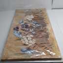 VEAEE Flowers Canvas Wall Art - Floral Canvas Pictures, Living Room Wall Decor, Wildflowers Botanical Canvas Prints Painting Abstract Artwork Bedroom Office Kitchen Home Decoration 24"x 48" (Brown Rustic Floral)