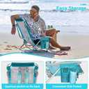 #WEJOY Beach Chair for Adults, Reclining Adjustable Position,Lay Flat Lightweight Folding Portable Aluminum Chair with Backpack Straps,Padded headrest, Heavy Duty 400 lbs Lawn Chair for Beach, 2 Pack