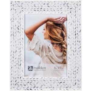 Malden WHITE WHEAT 5x7 frame (r) - 5x7