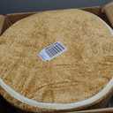 Cozy Camel Plush Round Ottoman / Pet Bed Footstool 16*13