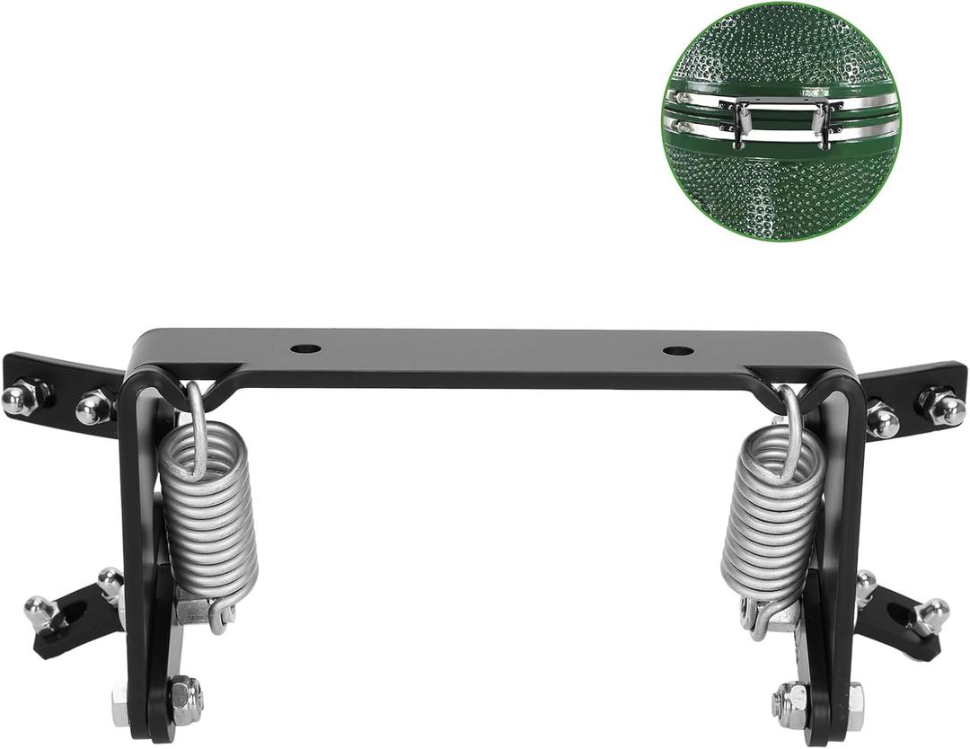 Hinge Assembly Kit is Suitable for Large Green Egg Grills, Big Green Color Egg Hinge Using Baking Paint Process, High Temperature Resistance, Corrosion Resistance(Fits for L)