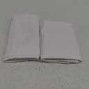 Chyhomenyc 2 Panels White Kitchen Curtains 36 Inch Length Tier Curtain, Faux Linen Textured Small Cafe Curtain, Light Filtering Short Window Curtains for Bathroom Basement, 30x36 inch, 2PCS