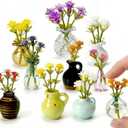 Mini Vase Magnets for Fridge - 10-Pack Mixed Ceramic and Glass Bud Vases - Slam-Proof for Mom, Teachers, Coworkers and Office Decor