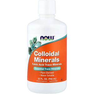 NOW Foods Supplements, Colloidal Minerals Liquid, Plant Derived, Essential Trace Minerals, 32-Ounce (32 Fl Oz (Pack of 1))