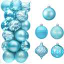 Joiedomi 24 Pcs 3.15'' Baby Blue Christmas Ball Ornaments, Shatterproof Christmas Tree Ornaments for Xmas Tree, Holidays, Party Decoration, and Special Events