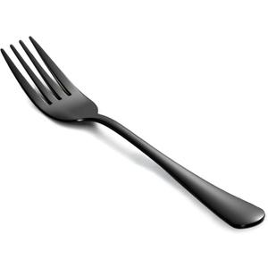 Salad Forks 12pcs small forks Food-Grade Stainless Steel Black Silverware Dessert Forks 6.8inch Metal Durable Dishwasher Safe