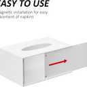 White Acrylic Tissue Box Cover Rectangular,Acrylic Tissue Dispenser with Storage Tray for Bathroom Kitchen Home Office(White, 9.85x4.5x6.3)