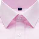 J.VER Men's French Cuff Dress Shirts Regular Fit Long Sleeve Spread Collar Metal Cufflink (Pink)