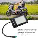 Computer, 5 Pin Waterproof Plug Speedometer and Odometer with Backlight Display Real Time Speed Display 5 Gears Control LCD Display Screen for Electric, Scooters