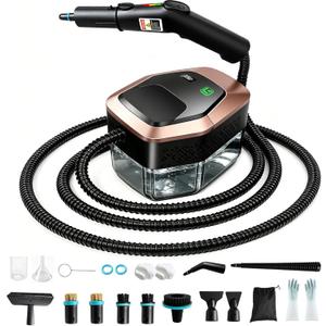 Steam Cleaner for Home & Car, 3-Level Adjustable Pressurized Steamer for Cleaning, 10s Heat-Up, 1.8L Large Tank, Handheld Portable Steamer Cleaner for Furniture,Upholstery,Grout,Tile,Walls, Bathroom