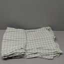 Pile Green White Plaid Gingham Ruffle Table Runner 108 inches Long 100% Washed Cotton Decorative Farmhouse Cabinet Cover (Pile Green, 108"x13")