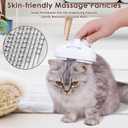 Rechargeable Cat Grooming Brush with Steam - Removes Static Hair, Easy to Clean, Friendly for Dogs (White)