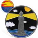Lighthouse Sobriety Coin - Sunrise Recovery Sobriety Chip - Spreading Light AA Chips and Medallions - Alcoholics Anonymous AA Coins - Sobriety Gifts for Men Women