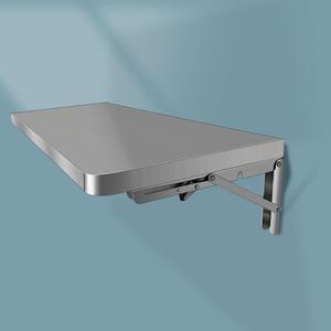Stainless Steel Wall Mount Folding Table, Kitchen Storage Shelf, Laundry Floating Tables, Hanging Foldable Workbench, Fold Down Wall Desk, Drop Leaf Dining Table(80x40cm/32x16in)