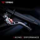 Black Motorcycle Brake Clutch Levers Set for Honda with GROM MSX125 14-25,Monkey125 18-24,CBR250R 11-15,CB300R 18-22,CBR300R 14-22,CB400F/R 13-21,CB400X/F 20-21,CBR500R/CB500F/X 13-21