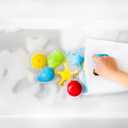 Ubbi Freestanding Bath Toy Organizer Bath Caddy with Removable Drying Rack Bin and Scoop for Toddlers and Baby, Gray