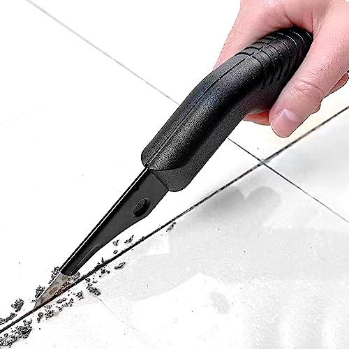 ANZHUO Grout removal tool grout saw removal tool grout removal blade 1 handle and 8 grouting saw blades Used to clean debris in the gaps of tiles for better filling