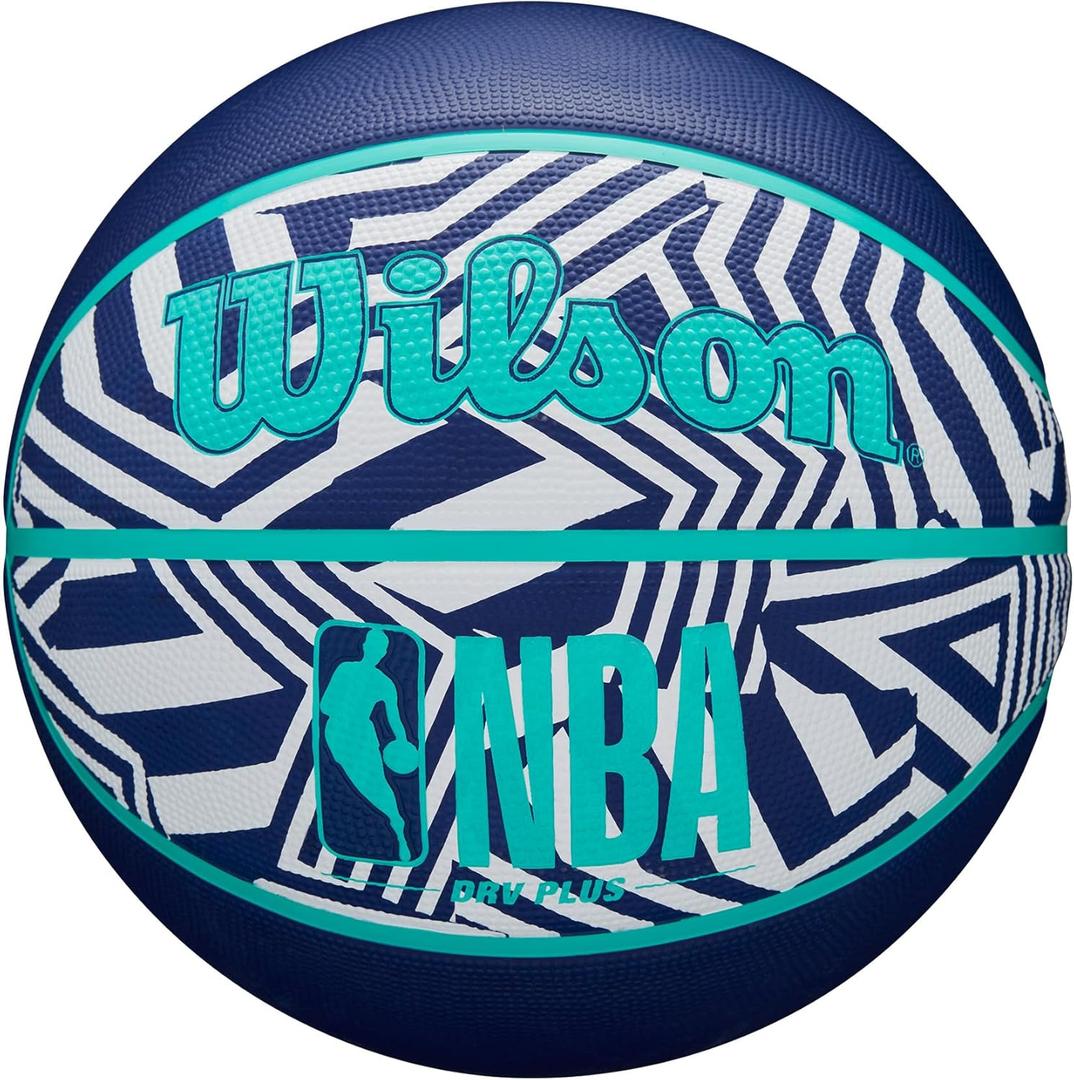 Wilson NBA DRV Outdoor Basketball with Pump (Size 6 - 28.5", Dazzle Camo Indigo/Teal) Wilson NBA DRV Outdoor Basketball with Pump (Size 6 - 28.5", Dazzle Camo Indigo/Teal)