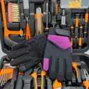 Thorn Proof&Puncture Resistant Gardening Gloves with Grip,Garden Glove for Women, Leather Yard Work Gifts (Large, 1 Pair Per Pack-purple Work Gloves)