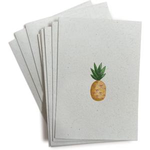 Tropical Pineapple Note Cards - 24 Blank Greeting Cards with Envelopes