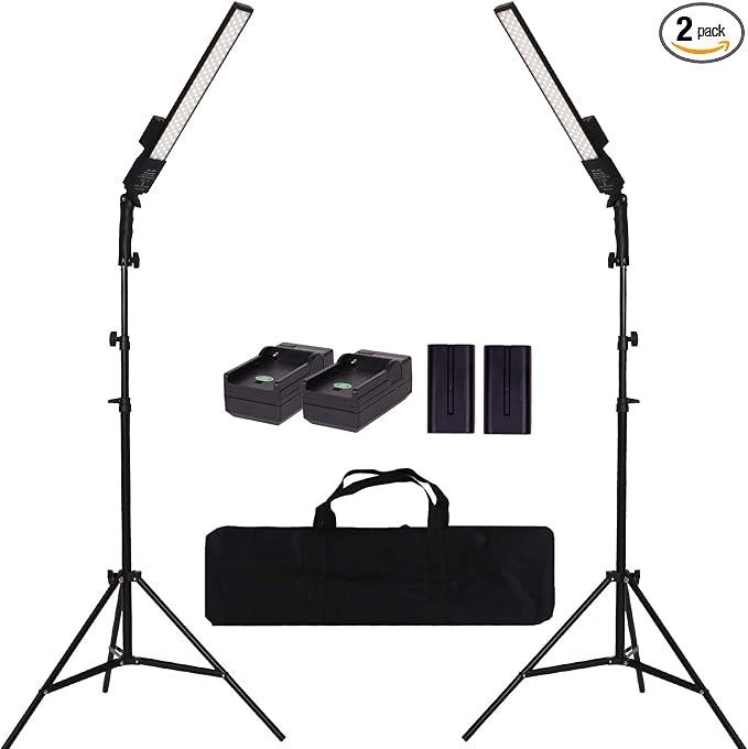 Battery Powered Photography Light Outdoor Portable Handheld Wand
LED Video Light Stick Dimmable 2800K-5500K Photo Studio Light Kit with NP-F970 Li-ion Battery and Stand for Portrait, YouTube