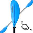 Overmont Kayak Paddle 90.5in/230cm Heavy Duty Aluminum Alloy Lightweight Boating Oar for Inflatable Kayaks with Paddle Leash