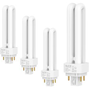 26 Watt T4 Double Tube CFL 4 pin G24q-3 Base Light Bulb 4200K 1500lm -UL Listed,Compact Fluorescent -Cool White Light 4pack