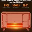 Convection Space Heaters for Indoor Use Large Room, 1500W Infrared Room Heater with Remote, 24Hrs Timer, Electric Stand & Wall Panel Heater with Adjustable Thermostat for Office Bedroom Use