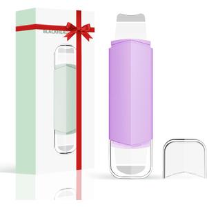 Blackhead Remover Tool Face Scrubber: PETYDOOT Double-Headed Face Spatula Skin Scrubber, Nose Pore Cleaner Blackhead Remover for Facial Deep Cleansing Skin Care Tool for Men & Women(Purple)