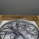 Black Flower Caged Ceiling Fan with Light, Rustic Industrial Ceiling Fan with Lights and Remote, LED Low Profile Ceiling Fan with Light for Bedroom Kitchen Living Room