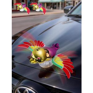 Duck-Shaped Car Exterior Decor: 2-Pack Playful Adhesive Decorative Accessory for Toyota RAV4 Honda CR-V - Duck Sticker Decal for Hood Roof Rearview Mirror (Colorful)