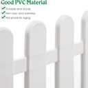 SUPVOX White Plastic Garden Fence with 4 Bases Decorative Courtyard Picket Fence for Lawn Flower Beds Tree Borders Indoor Outdoor Landscape Edging