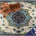 PUPIBOO Washable Pee Pads for Dogs and Cats - Super Absorbent Reusable Puppy Training Pads - 100% Waterproof, Leak-Proof & Non-Slip Whelping Pads for Pet Housebreaking (36x41 (Pack of 2), Green Medallion)