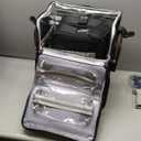 Large Makeup Train Case with a Large Makeup Travel Bag for Hairstylist, Hairdresser Bag with Detachable Pouch,Heat Insulation and Anti-scalding Full layer for Hairdressing Tool Organizer, Big wheels