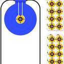 Atflbox Two in One Self-Healing Resetting Target, 8 Inch Gong High Caliber Spinner Target, Shooting Targets for Rifle, Pistol, Airgun, Handgun