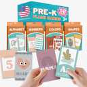 2 x Hadley Designs Alphabet Flash Cards for Toddlers 1-3 - Preschool Learning Activities, Number Color Shapes & ABC Flash Cards for Toddlers 1-3, Daycare Essentials, Homeschool Supplies, Kids Easter Gifts