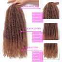 Marley Twist Braiding Hair 24 Inch 8 Packs, Natural Kinky Texture, Easy to Separate, Tangle Resistant, Low Shedding, Soft Lightweight Marley Hair for Twist and Protective Styles (33/27)