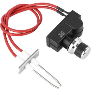 Universal Double Ignition Kit Electronic Igniter, Upgraded Touch Button Propane Gas Grill Igniter with Dual Electrode, 450mm High Spark Plug Wire, Fits for Fireplace, Oven, Heater Kitchen Stove