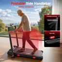 RHYTHM FUN 13% Incline Walking Pad Treadmill, 6.2MPH Foldable Walking Pad with Handle Bar, Under Desk Treadmills for Home Office, 300 LBS Capacity