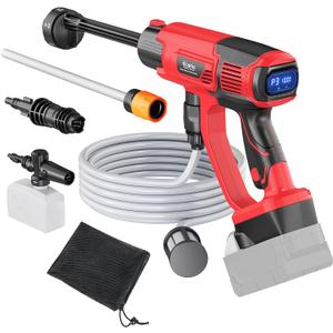 Cordless Pressure Washer Compatible with Milwaukee 20V Battery, Ecarke 800 PSI Portable Handheld Power Washer with 6-in-1 Nozzle Foam Cannon for Car Floor Fence Wall Cleaning (Tool only)