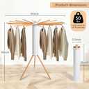 ZOFGENOW Clothes Drying Rack, Rotary Foldable Stand with 16 Arms, White, 48 Inches Height