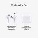 Apple AirPods 4 Wireless Earbuds, Bluetooth Headphones, with Active Noise Cancellation, Adaptive, Transparency Mode, Personalized Spatial Audio, USB-C Charging Case, Wireless Charging, H2 Chip