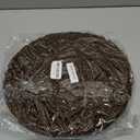 comfoyar Round Paper Braided Placemats Set of 12, 13 Inch Non-Slip Dark Brown Hand Woven Place Mats, Natural Table Mats for Indoor Outdoor Kitchen Dining Party Table Decoration