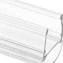 Prime-Line M 6323 3/8 in. Glass Shower Door Bulb Vertical Side Seal, Clear, 78 in., Fits Frameless Door (Single Pack)