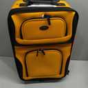 U.S. Traveler Rio Lightweight Softside Rolling Carry-on Suitcase, 2-Wheel Single, Orange