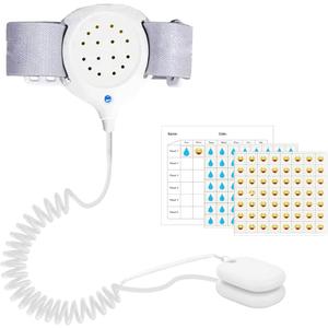 BedWetting Alarm for Boys and Girls, Bedwetting Alarm System, Loud Sound &Vibration&Light Up, High Sensitivity Sensor, 3 Reminder Modes for Old Kids, Adults (White)